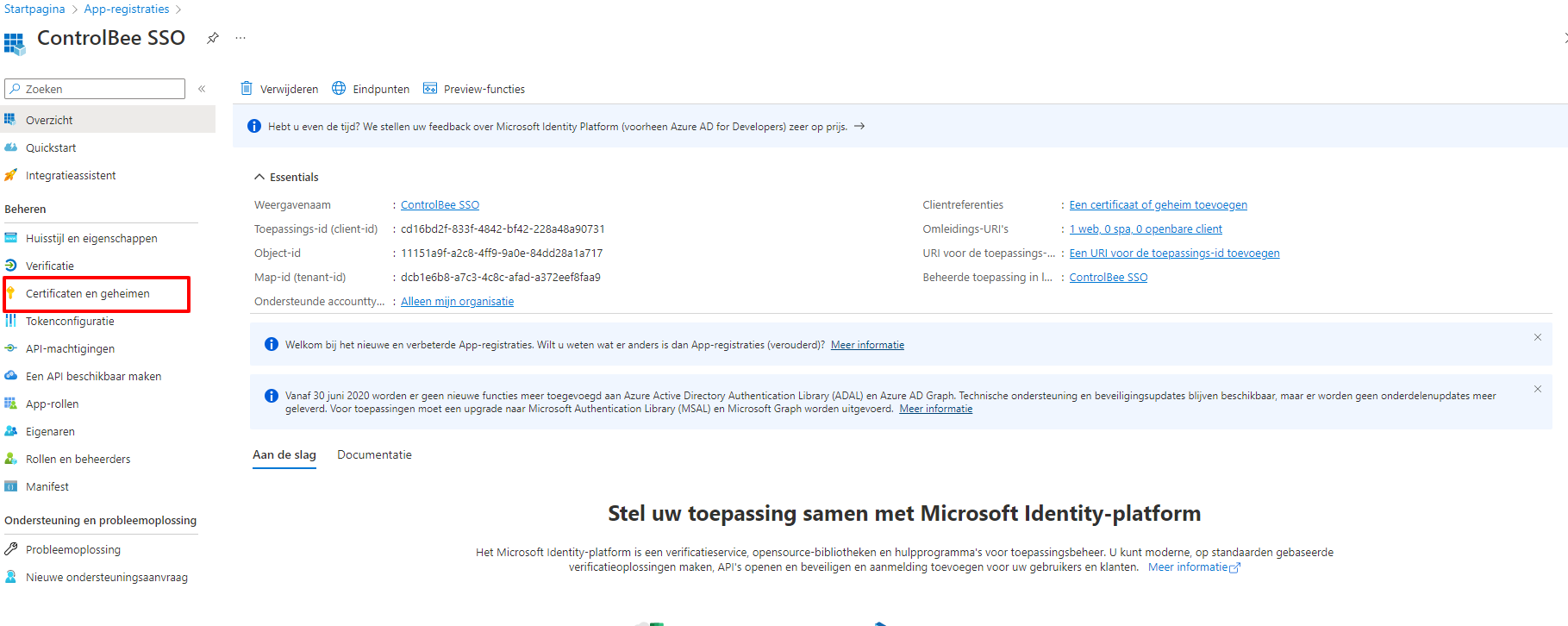 Certificaten en geheimen